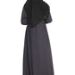 Modest City Self Design Plain Blue Front 4 Button Abaya or Burqa With Hijab for Women & Girls-Series Laiba