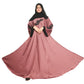 Modest City Self Design Pink Patch Nida Fabric Abaya or Burqa With Hijab for Women & Girls-Series Laiba