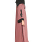 Modest City Self Design Pink Patch Nida Fabric Abaya or Burqa With Hijab for Women & Girls-Series Laiba