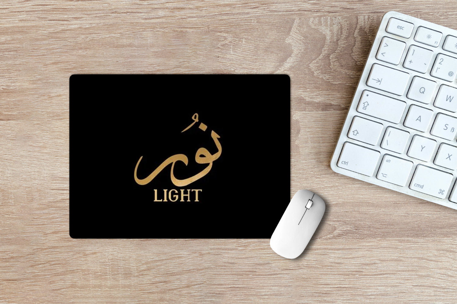 Light' Printed Non-Slip Rubber Base Mouse Pad for Laptop, PC, Computer.