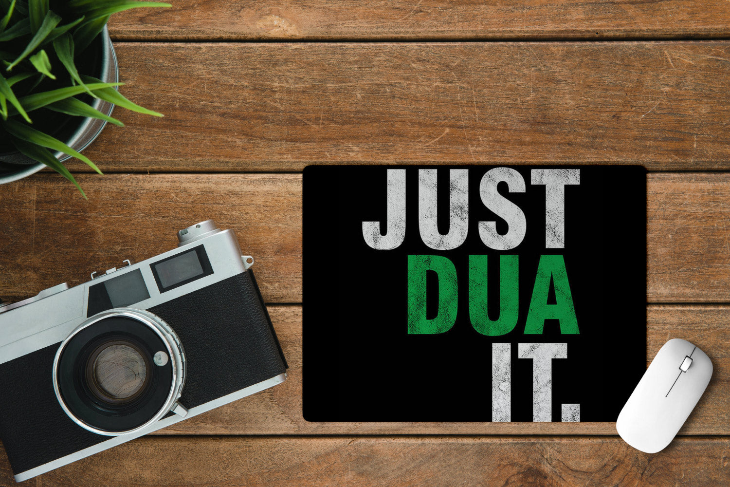 Just Dua It' Printed Non-Slip Rubber Base Mouse Pad for Laptop, PC, Computer.