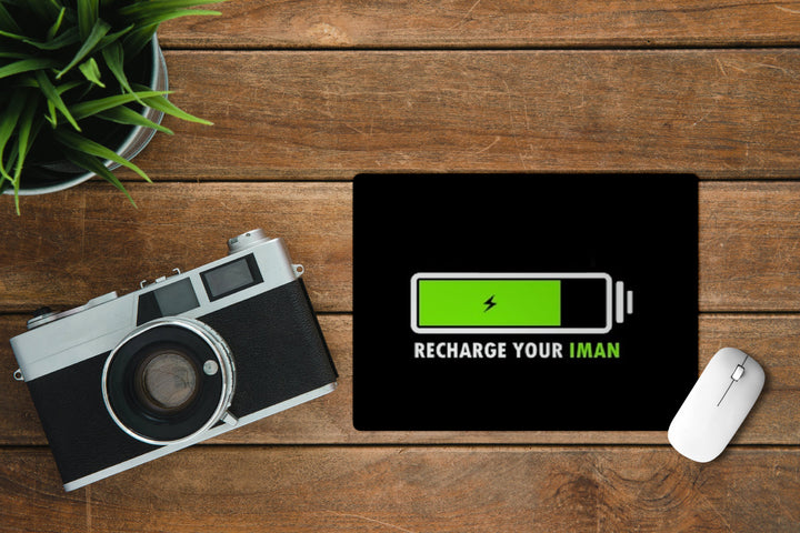 Products Recharge Your Iman' Printed Non-Slip Rubber Base Mouse Pad for Laptop, PC, Computer