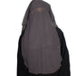 Beautiful Self Design Light Grey Moti 4Layer Georgette Nose Piece (Niqab_014)