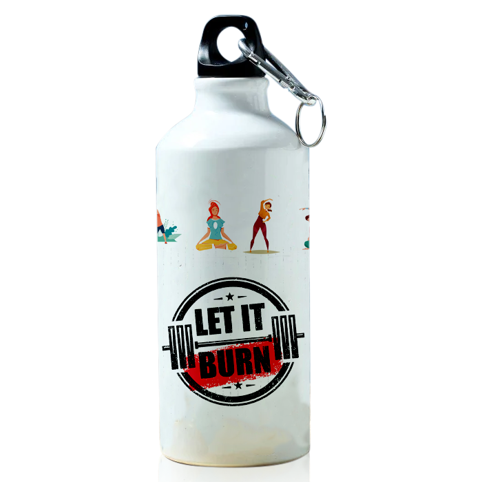 Modest City Beautiful Gym Design Sports Water Bottle 600ml Sipper (Let It Burn)