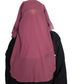 Products Beautiful Self Design Pink Moti 4Layer Georgette Nose Piece (Niqab_012)