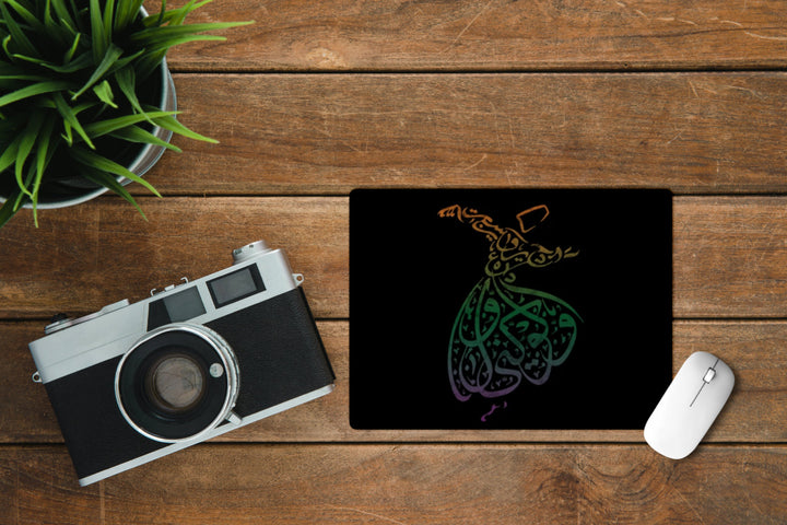 Rumi Calligraphy Art Printed Non-Slip Rubber Base Mouse Pad for Laptop, PC, Computer