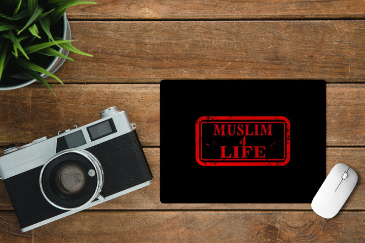 Muslim 4 Life' Printed Non-Slip Rubber Base Mouse Pad for Laptop, PC, Computer