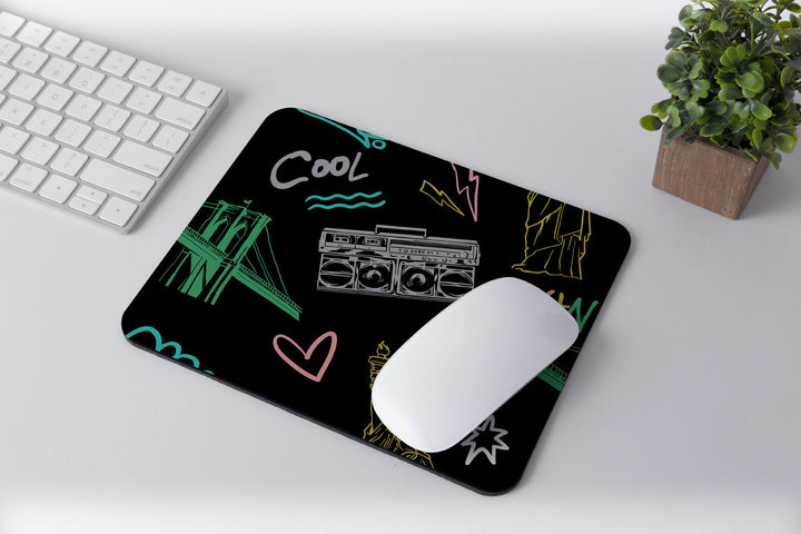 Modest City Beautiful Rubber Base Anti-Slippery Abstract Design Mousepad for Computer, PC, Laptop_009