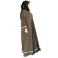 Beautiful Self Design Mehandi Crepe Abaya Without Hijab
