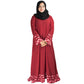 Beautiful Self Design Maroon Crepe Abaya Without Hijab