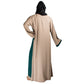 Beautiful Self Design Beige Shrug Crepe Abaya Without Hijab