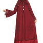 Modest City Self Design Maroon Stonework Nida Abaya or Burqa With Hijab for Women & Girls-Series Laiba