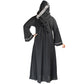 Products Beautiful Self Design Black Side Button Crepe Abaya With Hijab