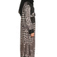 Modest City Self Design Black & White Lycra Fabric Abaya or Burqa With Hijab for Women & Girls-Series Laiba