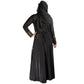 Beautiful Self Design Black 3 Fool Lycra Abaya With Hijab