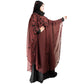 Beautiful Self Design Maroon Farasha Art Silk Abaya With Hijab