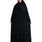 Beautiful Self Design Black Nida Art Silk Abaya With Hijab_0648