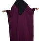 Modest City Self Design Purple Beighi Embroidery Crepe Abaya or Burqa With Hijab for Women & Girls-Series Laiba