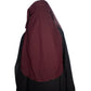 Beautiful Self Design Coffee Moti 4Layer Georgette Nose Piece (Niqab_020)