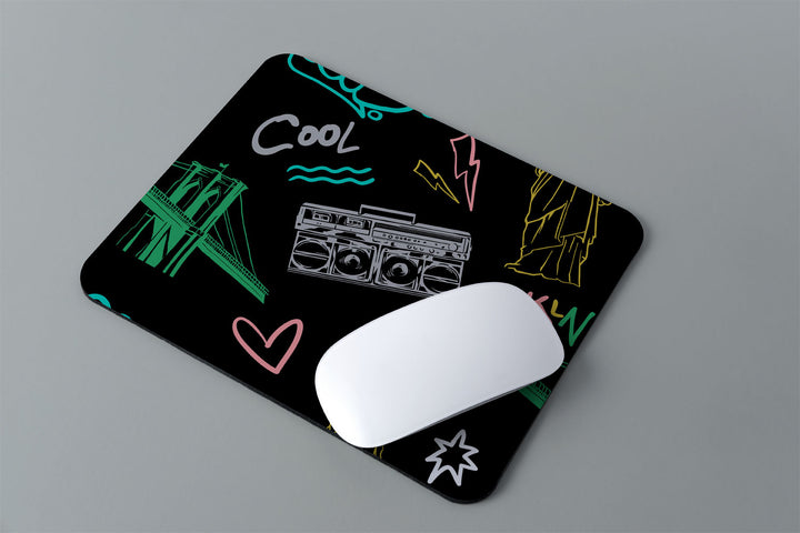 Modest City Beautiful Rubber Base Anti-Slippery Abstract Design Mousepad for Computer, PC, Laptop_009