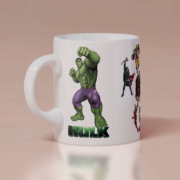 Modest City Beautiful Coffee Mug for Marvel | Avengers Lovers | 'Hulk' Printed White Ceramic Coffee Mug (350ml)