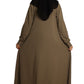 Modest City Beautiful Self Design Gala Embroidery Crepe Fabric Beige Abaya or Burqa With Hijab for Women & Girls Series Laiba