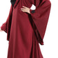 Products Beautiful Self Design Maroon 3Fool Art Silk Abaya With Hijab