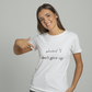 Islamic T-shirt 'Don't give up' Self Design Round Neck Half Sleeves White T-shirt for Women