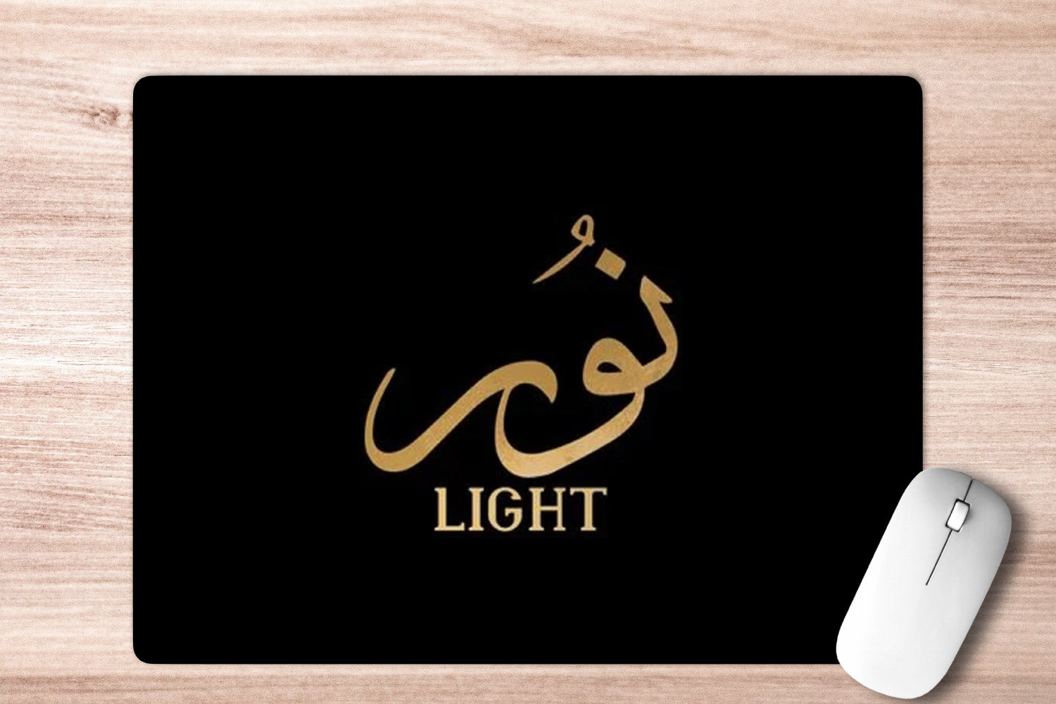Light' Printed Non-Slip Rubber Base Mouse Pad for Laptop, PC, Computer.