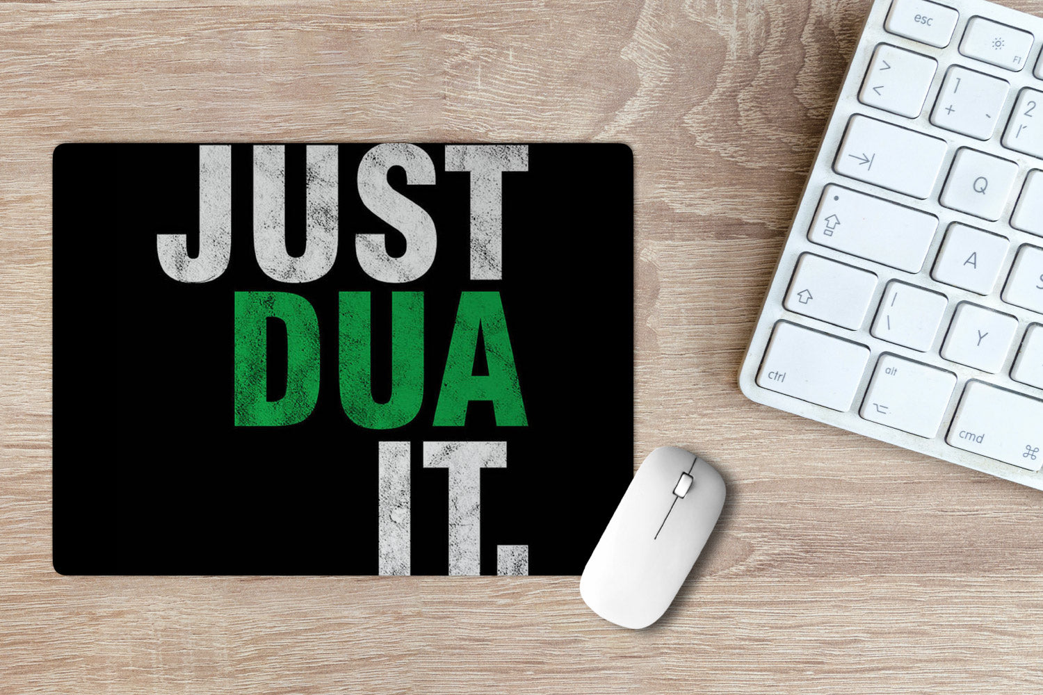 Just Dua It' Printed Non-Slip Rubber Base Mouse Pad for Laptop, PC, Computer.