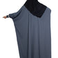 Modest City Self Design Blue Beighi Embroidery Crepe Abaya or Burqa With Hijab for Women & Girls-Series Laiba