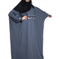 Modest City Self Design Blue Beighi Embroidery Crepe Abaya or Burqa With Hijab for Women & Girls-Series Laiba