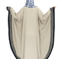 Beautiful Self Design Beige 3 Patti Kaftan Crepe Abaya Without Hijab