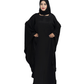 Beautiful Self Design Beige Gala Moti Kaftan Art Silk Abaya With Hijab