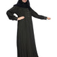 Modest City Self Design Mehandi Button With Plate Abaya or Burqa With Hijab for Women & Girls-Series Laiba