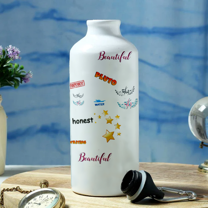 Modest City Beautiful Exclusive Leo Zodiac Sign Printed Aluminum Sports Water Bottle (600ml) Sipper
