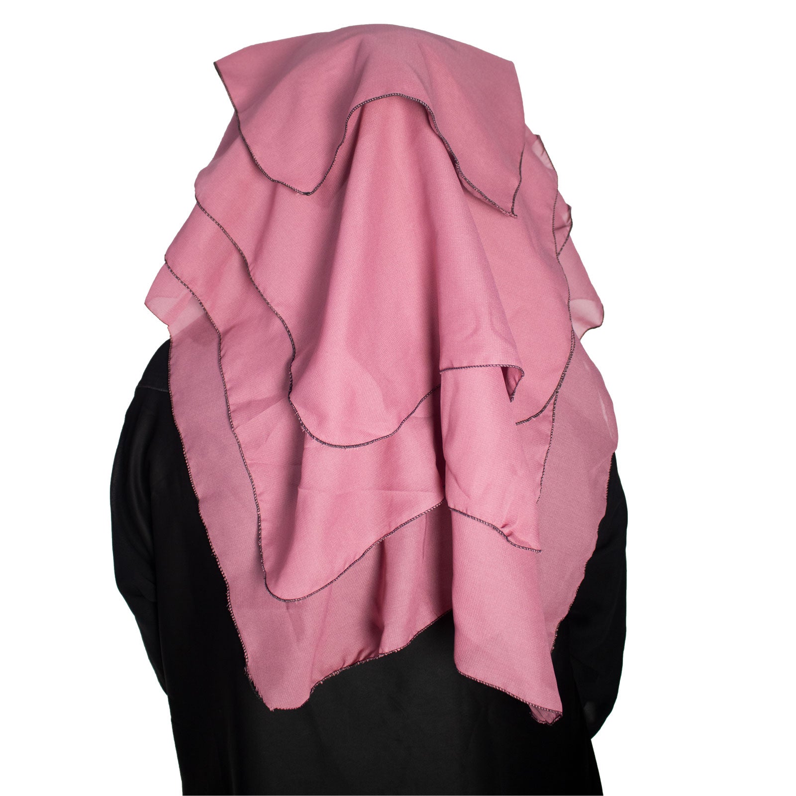 Beautiful Self Desig Pink 4Layer Georgette Nose Piece (Niqab_002)