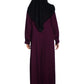 Modest City Self Design Purple Button With Plate Abaya or Burqa With Hijab for Women & Girls-Series Laiba
