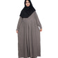 Modest City Self Design Grey Button With Plate Abaya or Burqa With Hijab for Women & Girls-Series Laiba