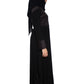 Modest City Self Design Black Gher Koti Lycra Abaya or Burqa With Hijab for Women & Girls-Series Laiba