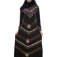 Modest City Self Design Black 3 Flower Lycra Abaya or Burqa With Hijab for Women & Girls-Series Laiba