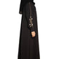 Modest City Beautiful Self Design Gala Embroidery Crepe Fabric Black Abaya or Burqa With Hijab for Women & Girls Series Laiba