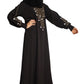 Modest City Beautiful Self Design Gala Embroidery Crepe Fabric Black Abaya or Burqa With Hijab for Women & Girls Series Laiba