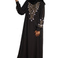 Modest City Beautiful Self Design Gala Embroidery Crepe Fabric Black Abaya or Burqa With Hijab for Women & Girls Series Laiba