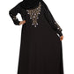 Modest City Beautiful Self Design Gala Embroidery Crepe Fabric Black Abaya or Burqa With Hijab for Women & Girls Series Laiba
