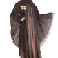 Modest City Beautiful Self Design Stone Work Brown Broach Farasha Abaya_0716