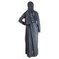 Modest City Beautiful Self Design Stone Work RTY Black Lycra Abaya_0725