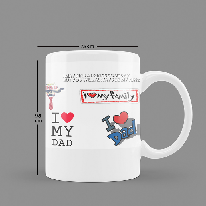 Modest City Beautiful 'Best Dad Ever | Happy Father's Day' Printed White Ceramic Coffee Mug_007