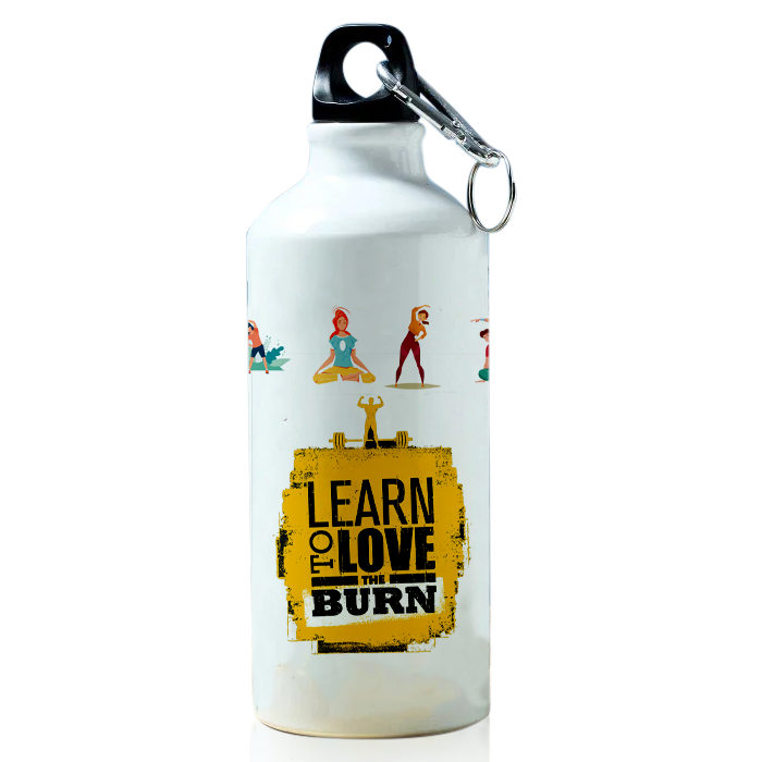 Modest City Beautiful Gym Design Sports Water Bottle 600ml Sipper (Learn To Love The Burn)