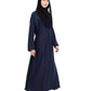 Beautiful Self Design Blue Art Silk Abaya With Hijab_0812
